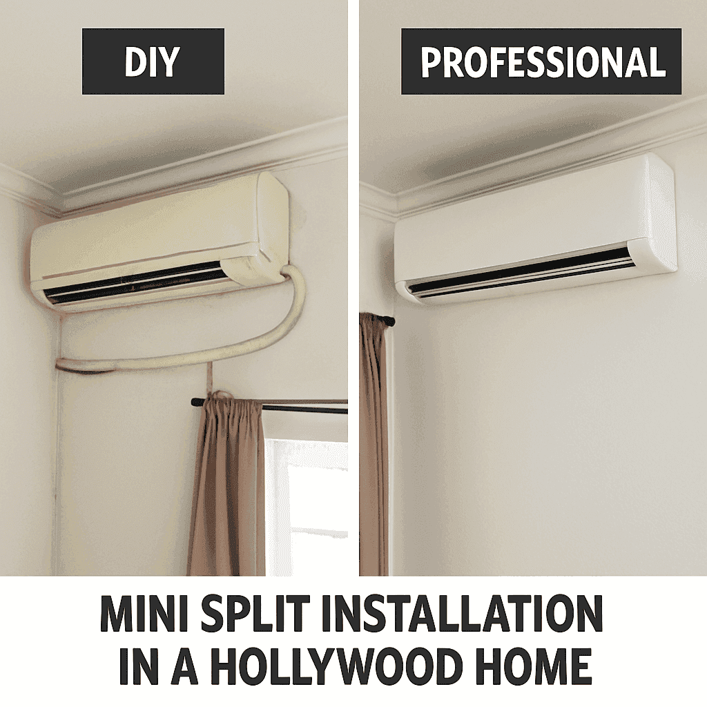 Professional vs. DIY Mini Split Costs for Hollywood