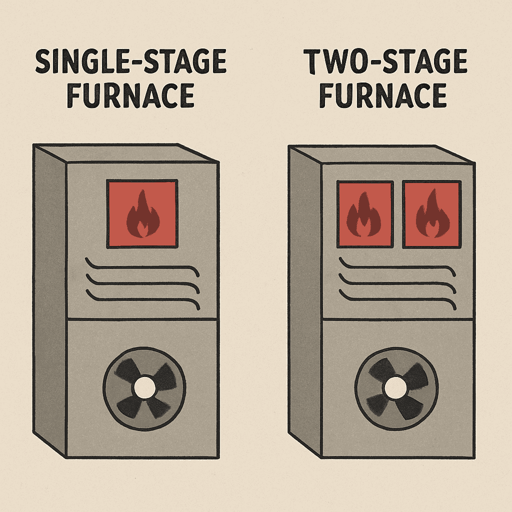 Efficiency Comparison of Single and Two Stage Furnaces for winter 2026