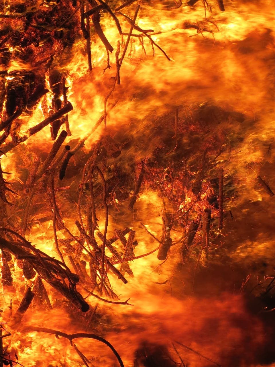 fire, conflagration, destruction