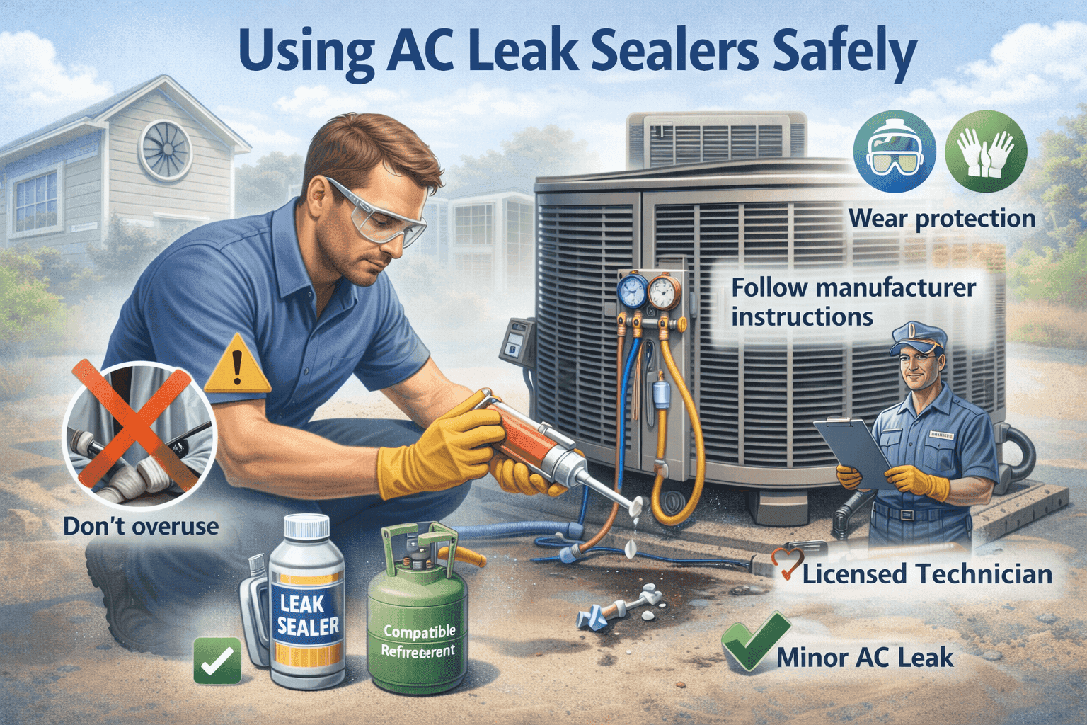 DIY Guide: Using AC Leak Sealers Safely