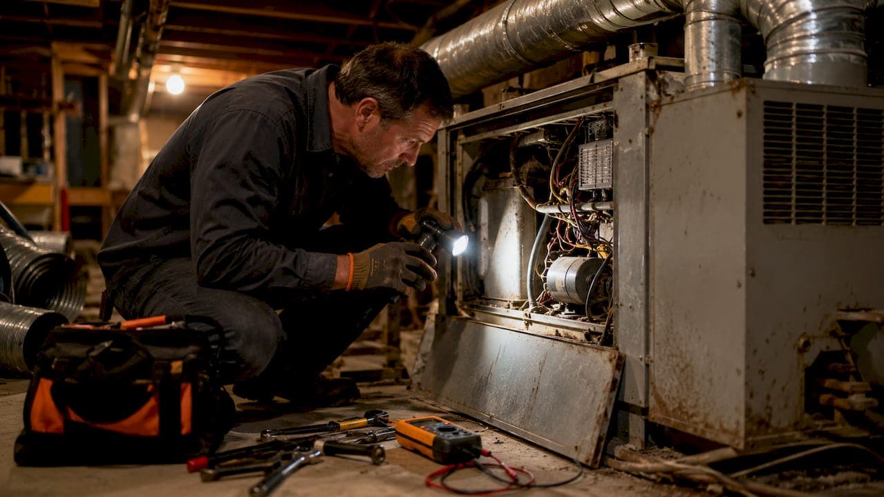 How to Fix a 1960s Furnace AC Combo Unit Safely