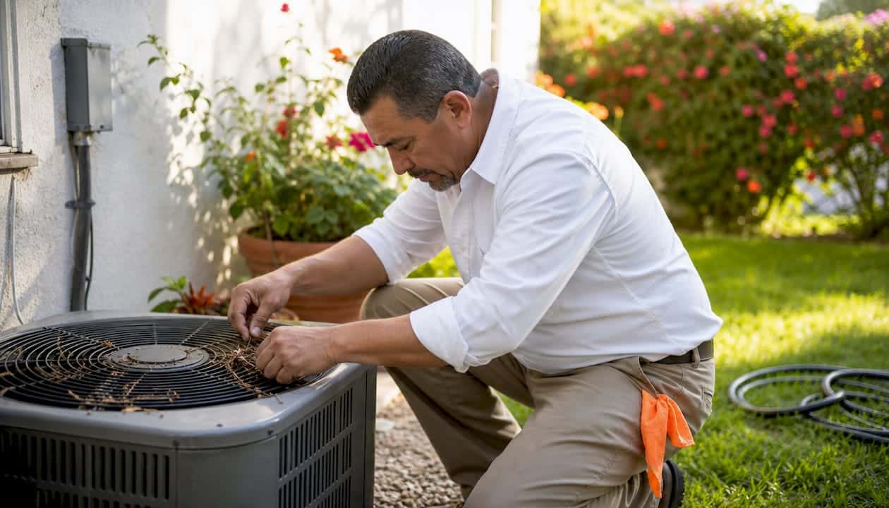 How to Clean a Dirty AC Condenser Fan Safely