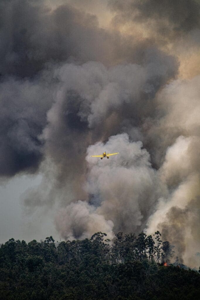 Cleaning air ducts smoke damage from Pacific palisades fire 193 Dramatic scene of a plane battling a forest fire in Sever do Vouga, Portugal.