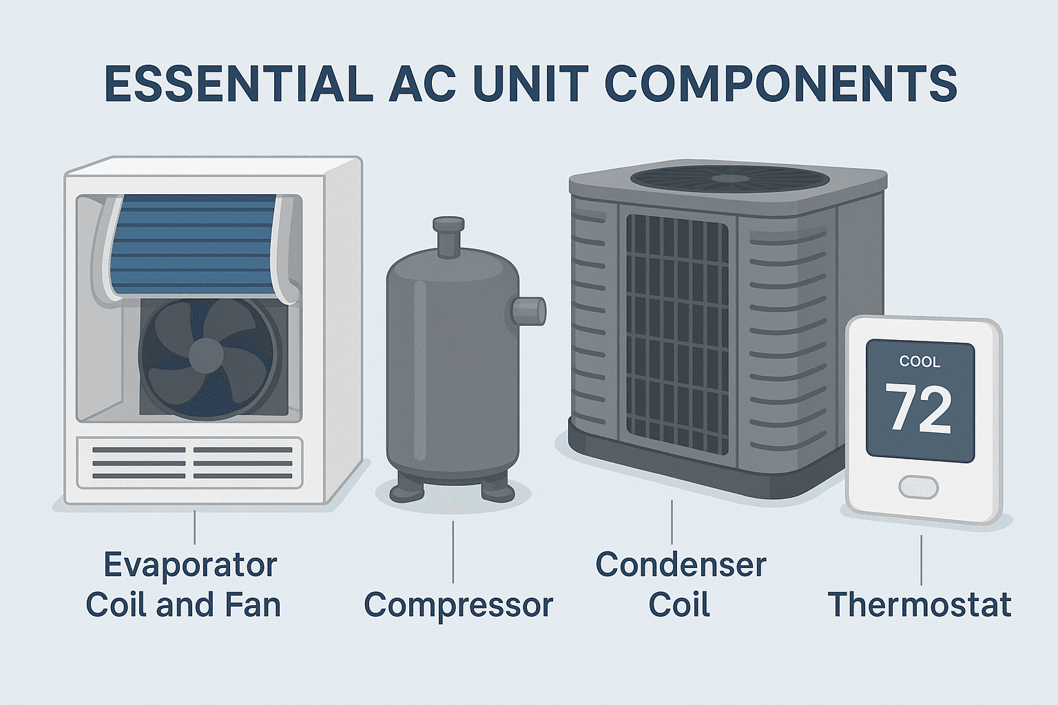 Comprensión de los componentes esenciales de la unidad de aire acondicionado 1 Understanding Essential AC Unit Components
