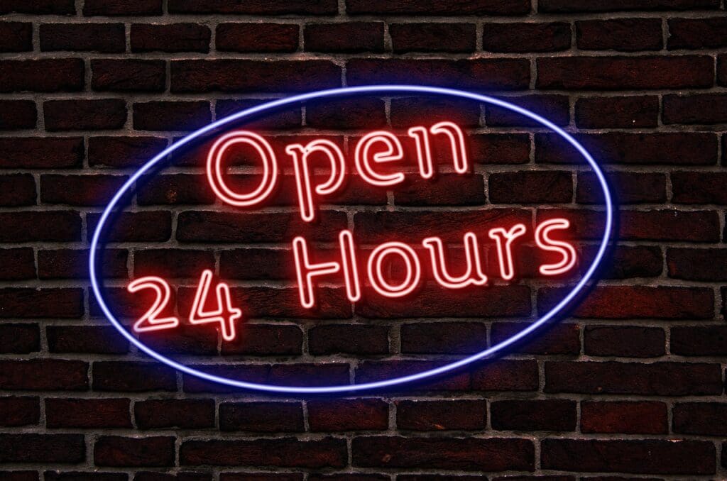 24 hour heating and air conditioning 111 neon, neon sign, text, open, 24 hours, light, effect, neon, 24 hours, 24 hours, 24 hours, 24 hours, 24 hours