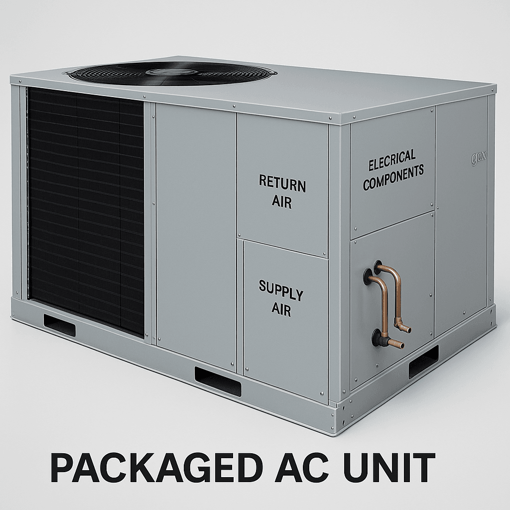 ¿Qué es una unidad de aire acondicionado compacta? 1 Packaged AC Unit
