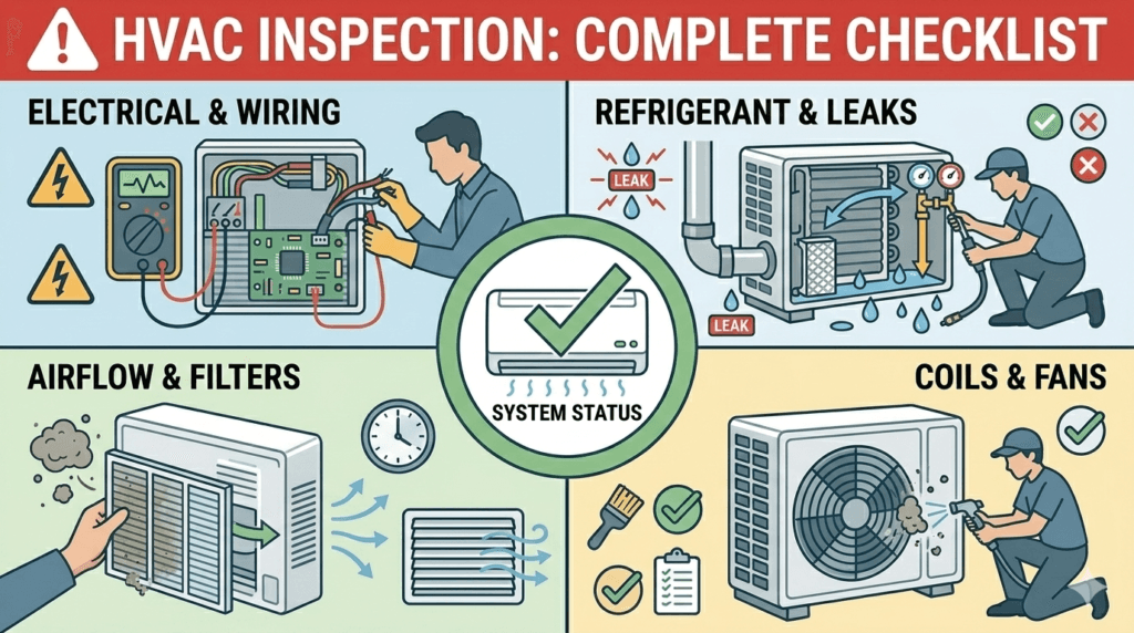 LC Heating And Air Conditioning LC Heating And Air Conditioning Emergency Repair Hollywood Step-by-Step HVAC Inspection Checklist to Follow Using an HVAC inspection checklist can help ensure all components are regularly checked and maintained. Regular checks can ensure it runs smoothly, keeping you comfortable year-round. This system is a complex network of components that need to function seamlessly together, and knowing each part's role can help you identify issues more easily. Familiarize yourself with the major parts of your HVAC system, including the furnace, air conditioner, heat pump, ductwork, and thermostat, to gain a comprehensive understanding of its operation. Fast and Deep Sleep,Deep Sleep,Sleep Quality,HVAC