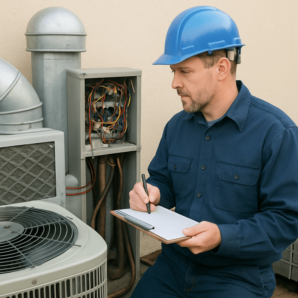 Step-by-Step HVAC Inspection Checklist to Follow 2 LC Heating And Air Conditioning LC Heating And Air Conditioning Emergency Repair Hollywood Step-by-Step HVAC Inspection Checklist to Follow For a printable version of this checklist, or if you're interested in a comprehensive HVAC inspection checklist PDF, reach out to us at http://www.lahvaclc.com or call us at (818)858-7080. Our team is ready to assist you, providing detailed guidance and expert service to keep your HVAC system in peak condition. HVAC Inspection Checklist,HVAC Inspection