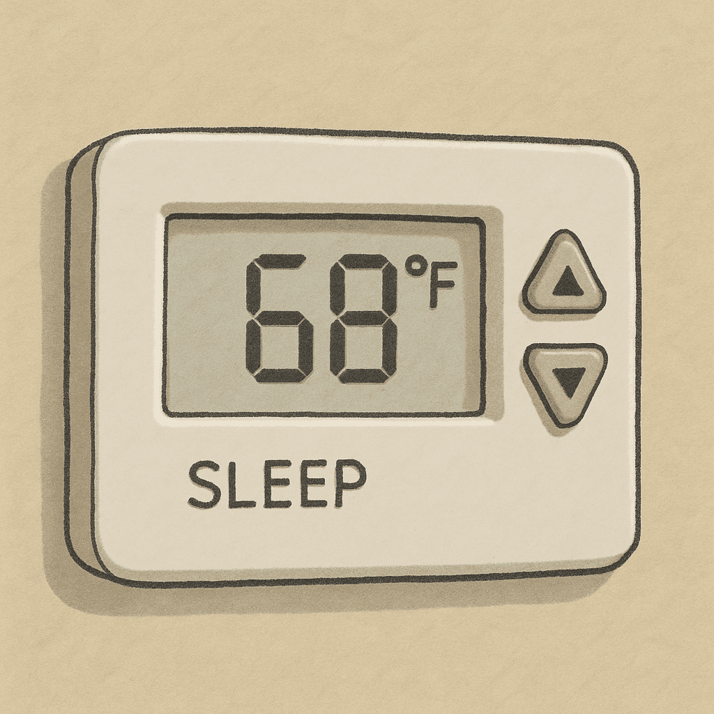Thermostat setting for sleep