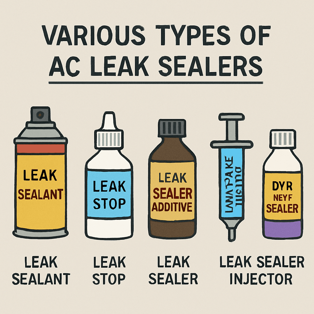 DIY Guide: Using AC Leak Sealers Safely 2 Various Types of AC Leak Sealers