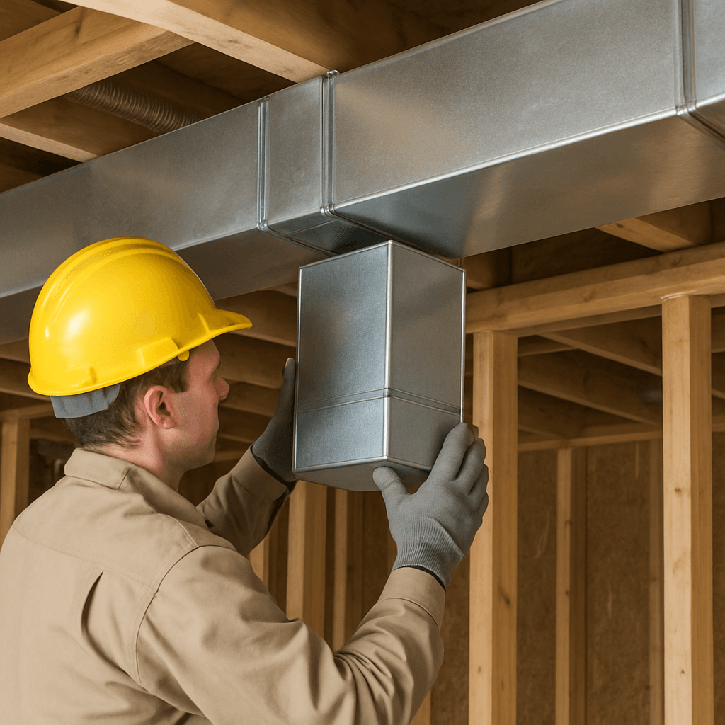 Understanding the Costs of AC Replacement 2 Ductwork installation