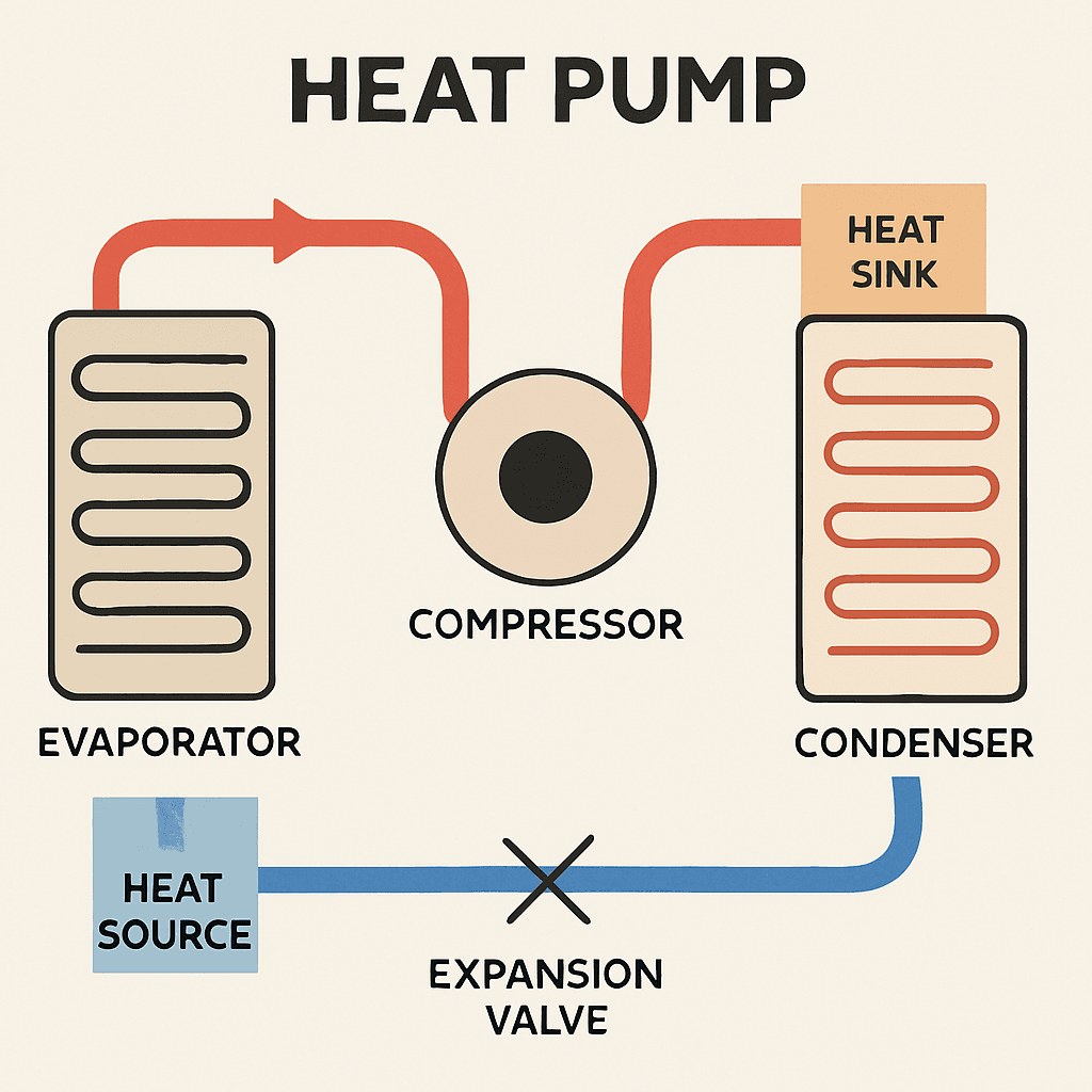 Heat Pumps vs. AC: Which to Choose? 1 Heat pump system diagram