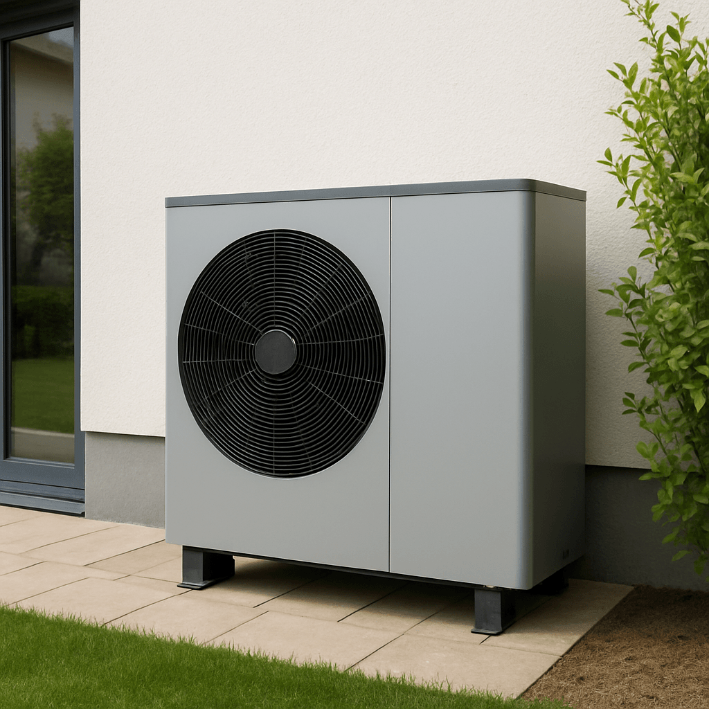 How Heat Pumps Improve Home Efficiency 1 Modern heat pump installed in a residential home