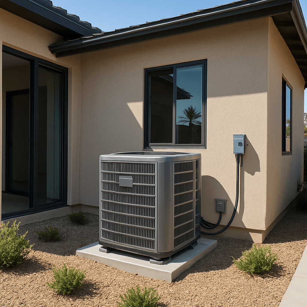 A modern HVAC system installed in a California home