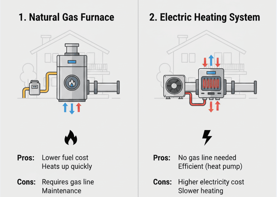 Comprehensive Guide to Natural Gas Furnace vs. Electric Heating Systems for 2026 1 Natural Gas Furnace vs. Electric Heating Systems